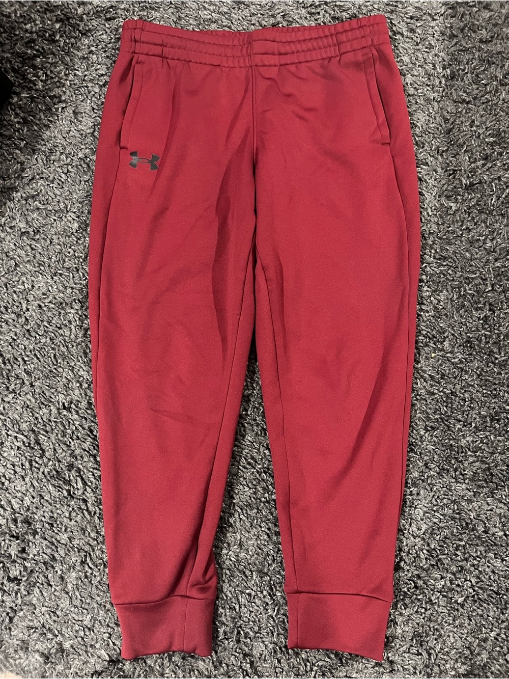 Under Armour Women’s Maroon Fleece Jogger Sweatpants Size Medium Loose